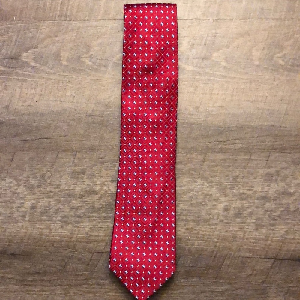 MENS NAUTICA NECKTIE RED BLUE PREPPY